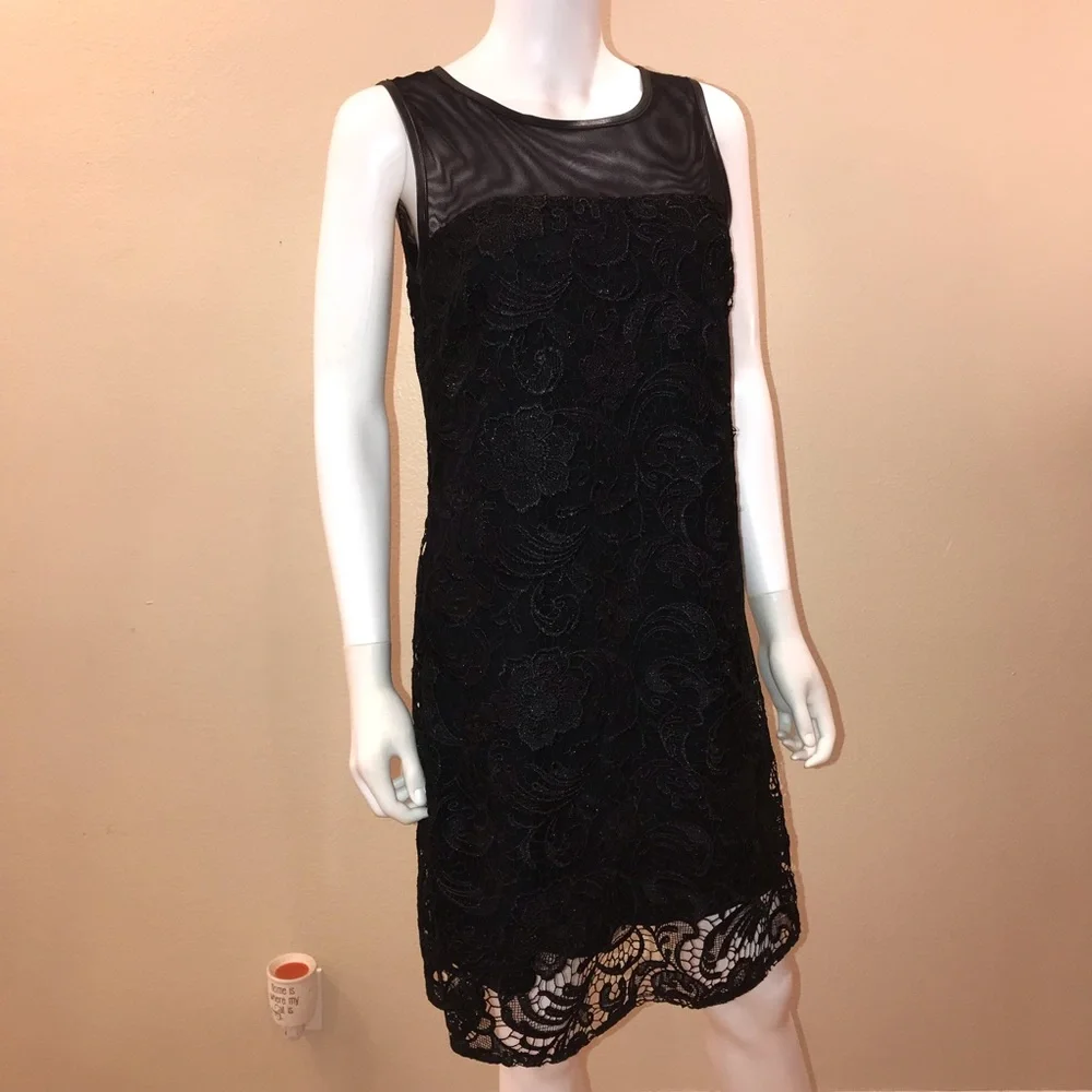 INC International Concepts Black Lace Dress Size 8 Sleeveless Formal Elegant - Picture 14 of 14